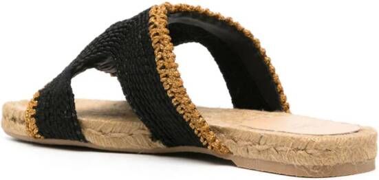 Castañer Pura lurex flat sandals Black