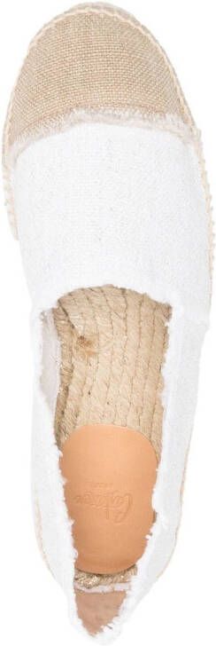 Castañer raw-cut contrast-toe espadrilles White