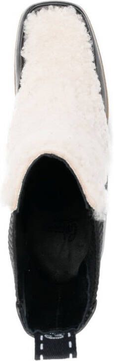 Castañer shearling-panel platform boots Black