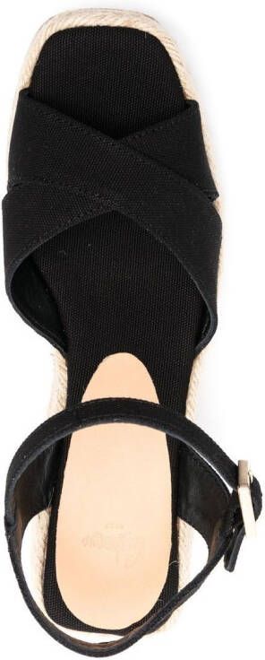 Castañer Thea 80mm crossover-strap sandals Black