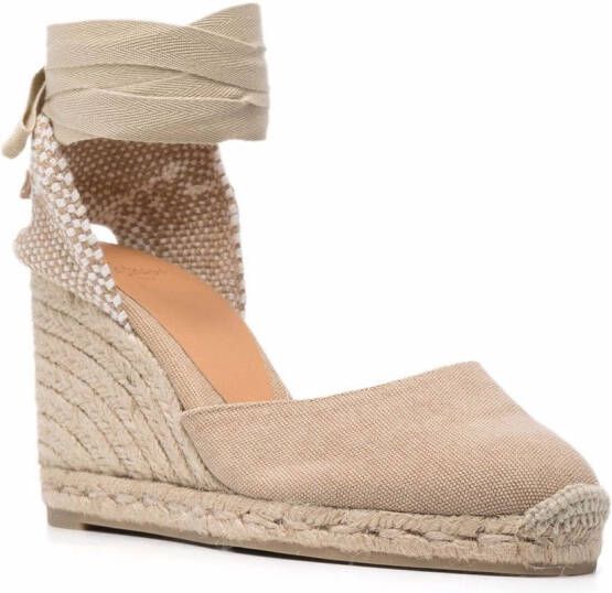 Castañer 90mm Carina wedge espadrilles Neutrals