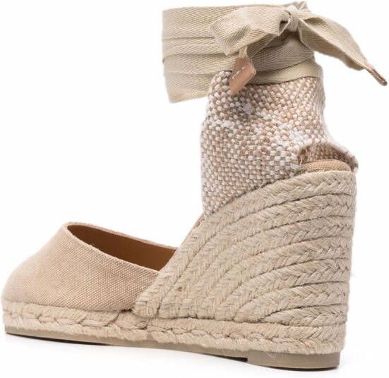 Castañer 90mm Carina wedge espadrilles Neutrals