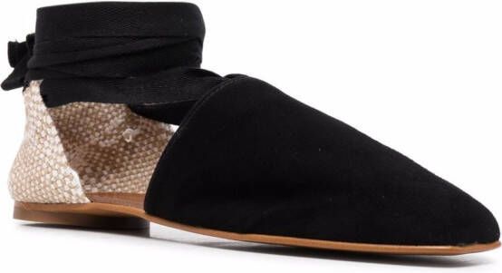 Castañer tie-detail suede sandals Black