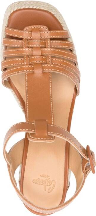 Castañer Vernia 90mm leather sandals Brown