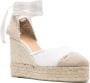 Castañer wraparound platform wedge sandals White - Thumbnail 2