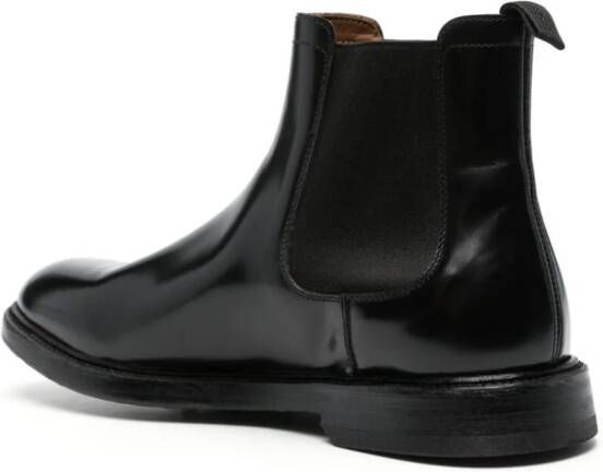 Cenere GB flat leather ankle boots Black