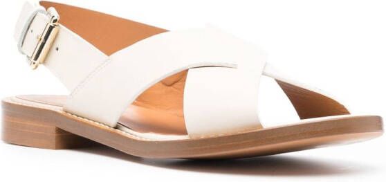 Cenere GB flat leather sandals Neutrals
