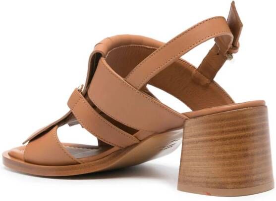 Cenere GB Glory Ranch 65mm leather sandals Brown