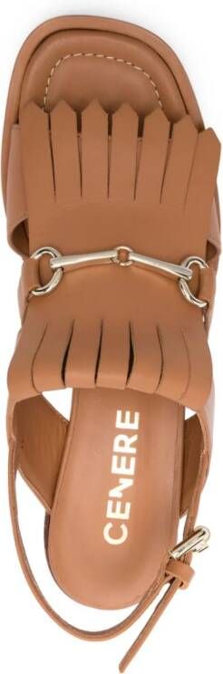 Cenere GB Glory Ranch 65mm leather sandals Brown