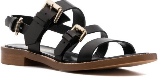 Cenere GB open-toe leather sandals Black