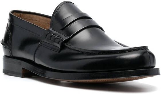 Cenere GB slip-on leather loafers Black