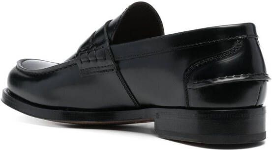 Cenere GB slip-on leather loafers Black
