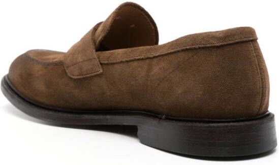 Cenere GB suede slip-on loafers Brown