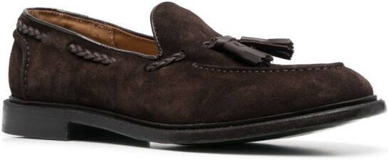 Cenere GB tassel-detailing suede loafers Brown