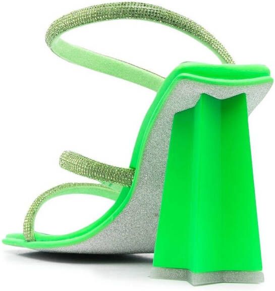 Chiara Ferragni 105mm crystal-strap sandals Green