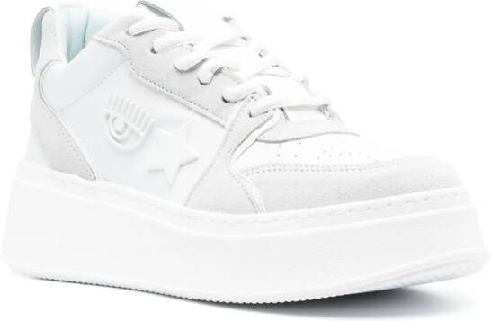 Chiara Ferragni 55mm patch-detail platform sneakers White