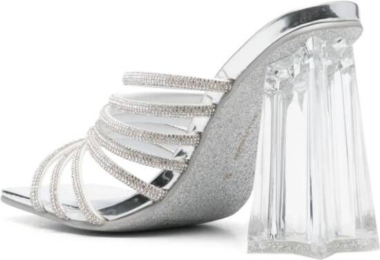 Chiara Ferragni Andromedra 105mm mules Silver