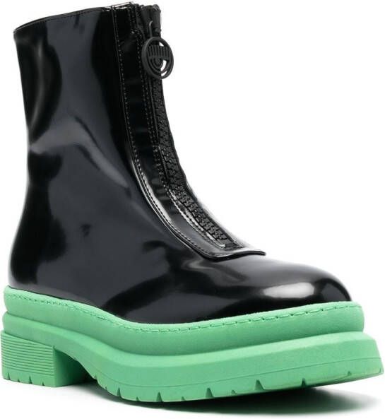 Chiara Ferragni chunky zip-up 60mm boots Black