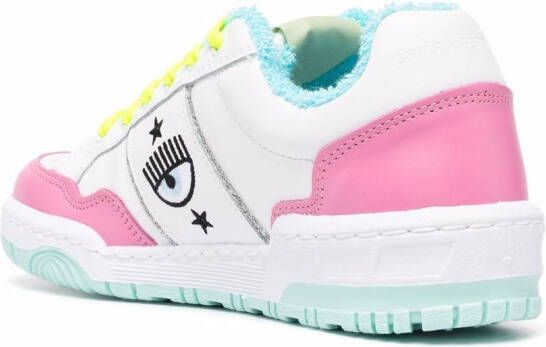 Chiara Ferragni colour-block logo-print sneakers White