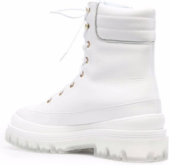 Chiara Ferragni Eyestar chunky leather ankle boots White