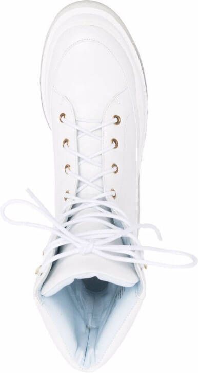 Chiara Ferragni Eyestar chunky leather ankle boots White