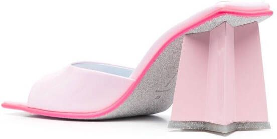 Chiara Ferragni leather square-toe mules Pink