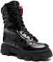 Chiara Ferragni logo-embroidered combat boots Black - Thumbnail 2