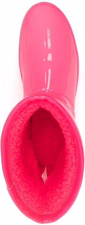 Chiara Ferragni logo-patch rubber ankle boots Pink