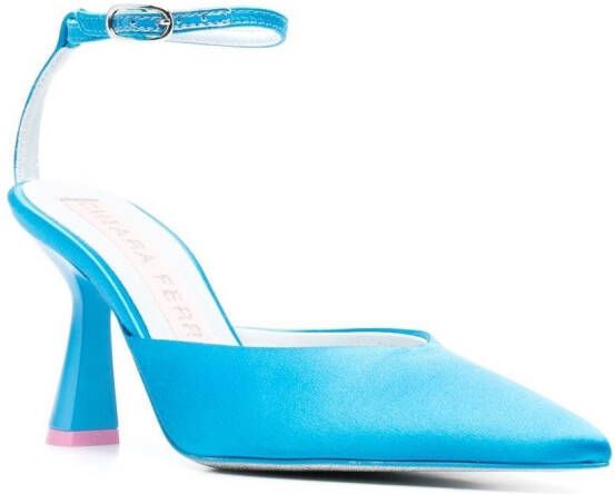 Chiara Ferragni pointed ankle-strap pumps Blue
