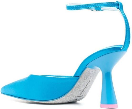 Chiara Ferragni pointed ankle-strap pumps Blue