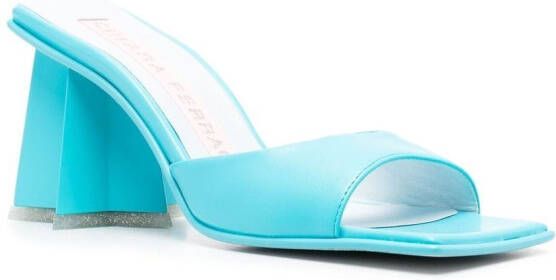 Chiara Ferragni square-toe block-heel sandals Blue
