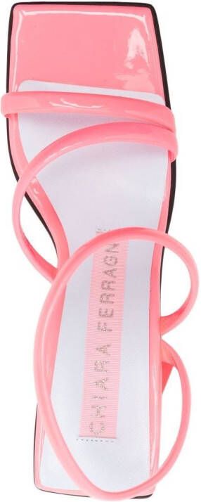 Chiara Ferragni star-heel square-toe sandals Pink