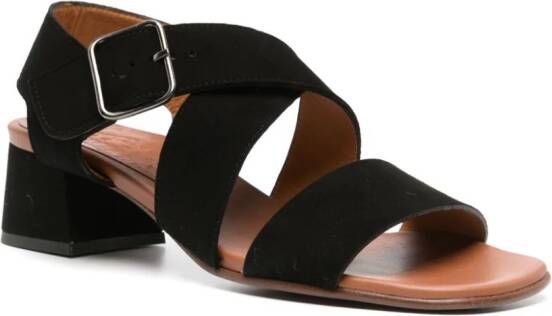 Chie Mihara 35mm Quisael suede sandals Black