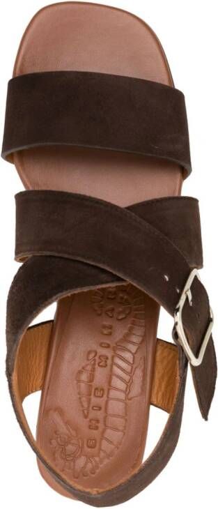 Chie Mihara 35mm Quisael suede sandals Brown