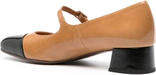 Chie Mihara 45mm Regia square-toe leather pumps Brown
