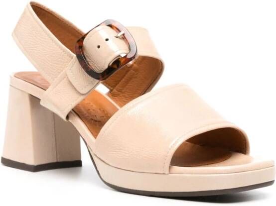 Chie Mihara 70mm Ginka leather sandals Neutrals