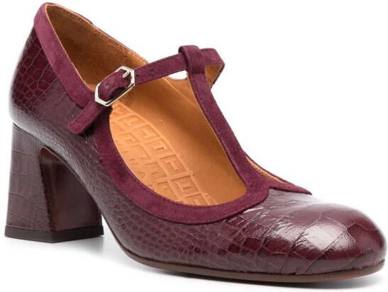 Chie Mihara 70mm leather Mary Jane pumps Purple