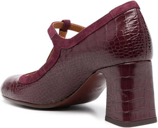 Chie Mihara 70mm leather Mary Jane pumps Purple