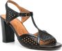 Chie Mihara 75mm Bessy perforated leather sandals Black - Thumbnail 2