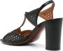 Chie Mihara 75mm Bessy perforated leather sandals Black - Thumbnail 3