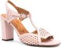Chie Mihara 75mm Bessy perforated leather sandals Pink - Thumbnail 2