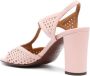 Chie Mihara 75mm Bessy perforated leather sandals Pink - Thumbnail 3