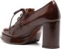 Chie Mihara 75mm Faiko leather loafer pumps Brown - Thumbnail 3