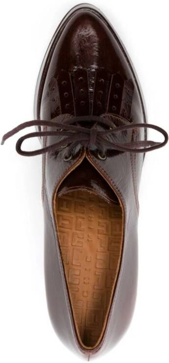 Chie Mihara 75mm Faiko leather loafer pumps Brown