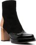 Chie Mihara 80mm suede panelled leather boots Black - Thumbnail 2