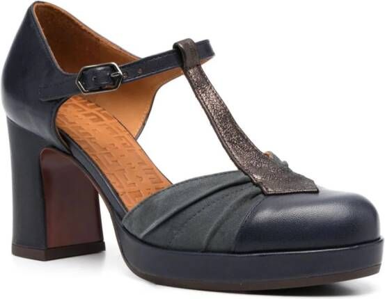Chie Mihara 80mm T-bar leather pumps Blue