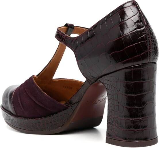 Chie Mihara 85mm T-bar leather pumps Purple