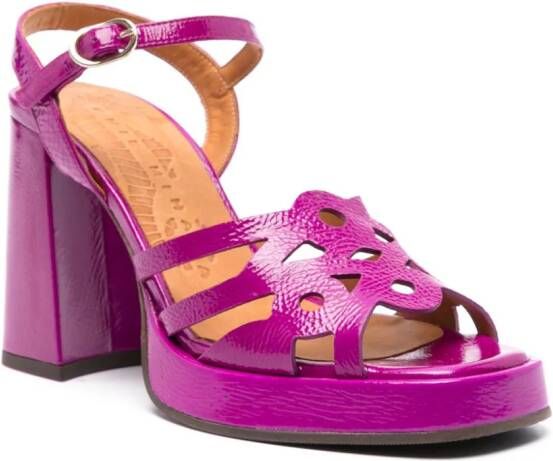 Chie Mihara 85mm Zelele leather sandals Purple