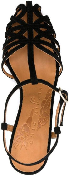 Chie Mihara 90mm high-heel caged-design sandals Black