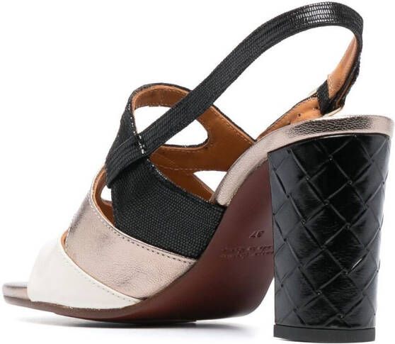 Chie Mihara 92mm Beliap colour-block panel sandals Black